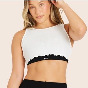 NWT Set Active x Parke collab layered sports bra